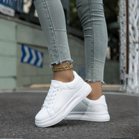 Cushioned White Everyday Sneakers