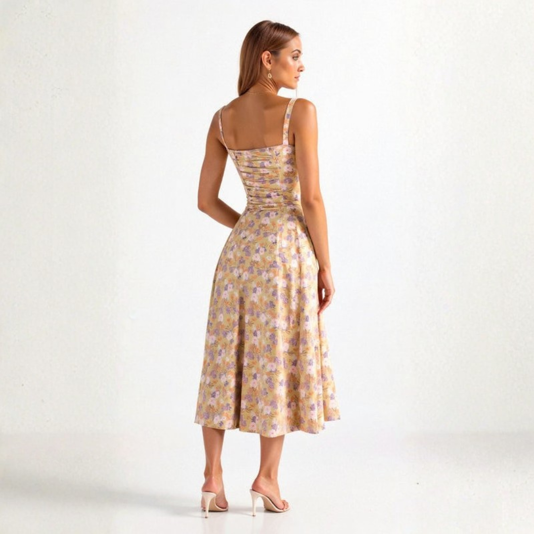 Elegant Corset Midi Dress