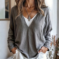 Relaxed Neckline Top Womens