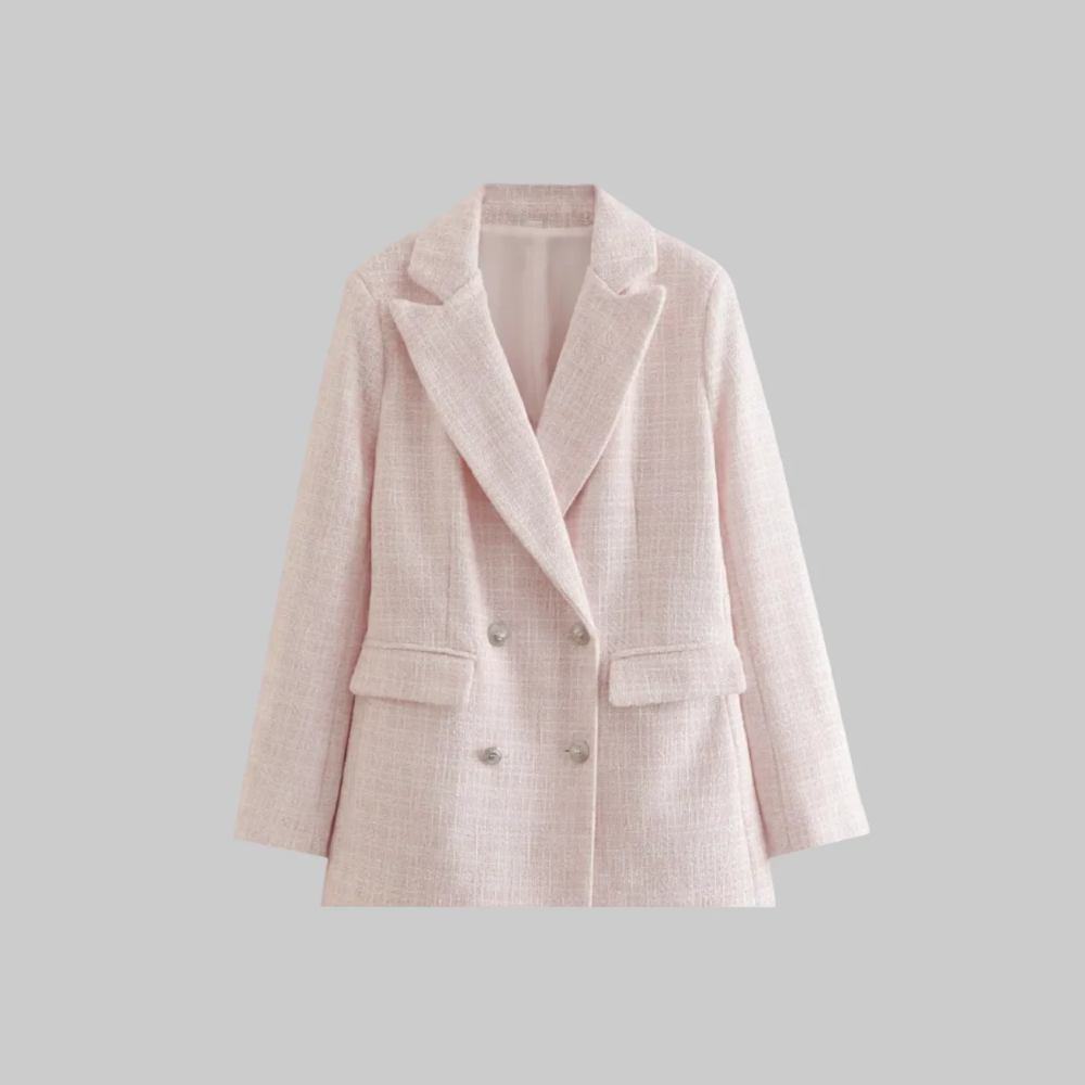 Tweed Double Breasted Blazer