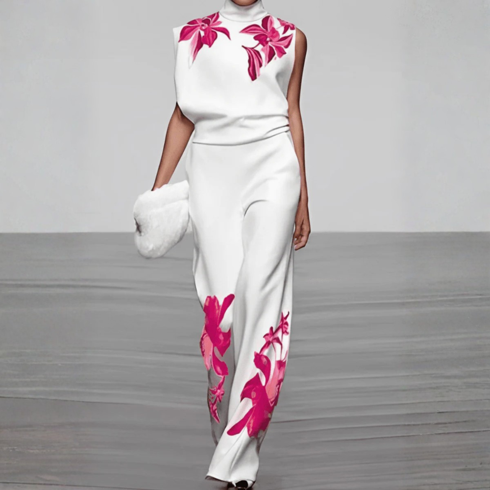 Floral Sleeveless Two Piece Set