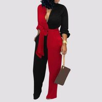 Effortless Cotton Jumpsuit V Neck