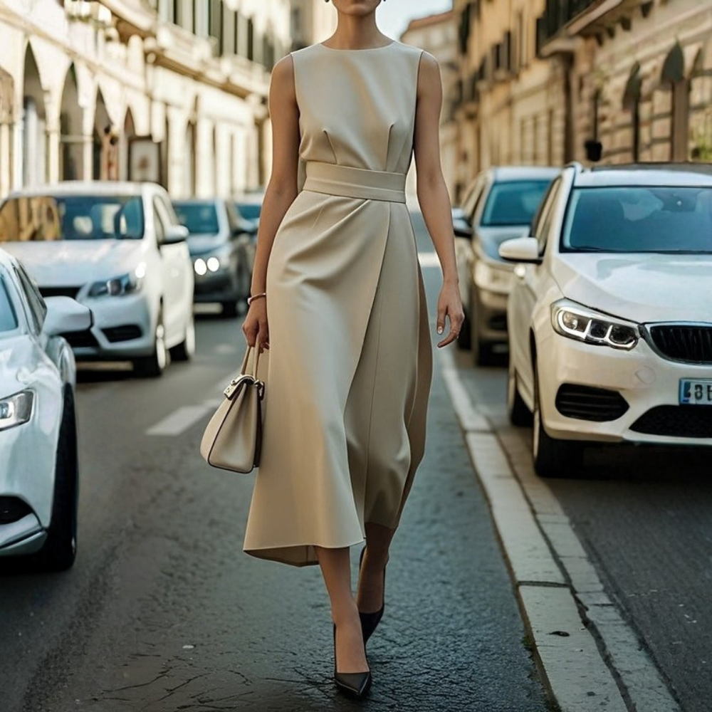 Elegant Midi Dress Women's