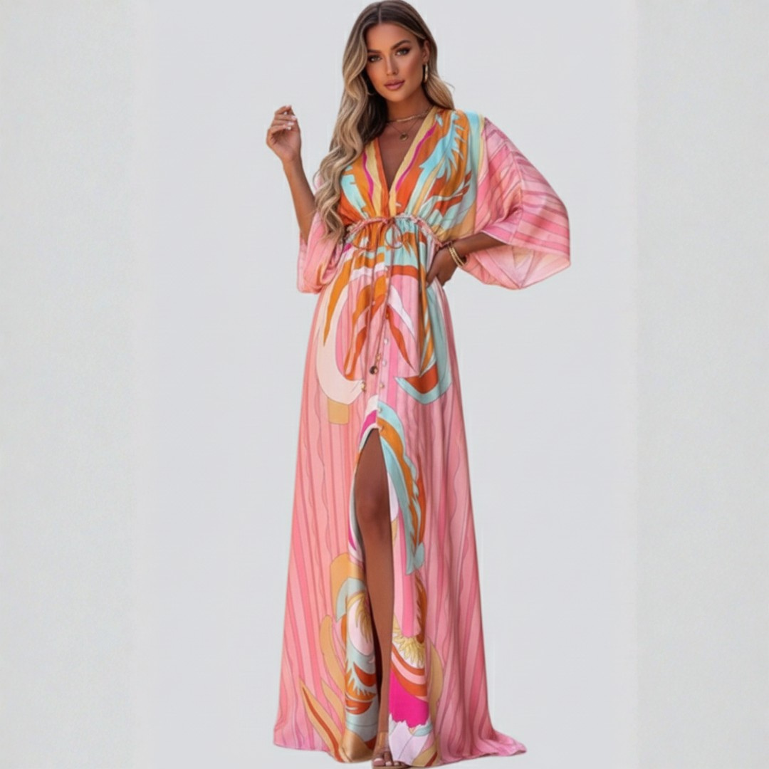 Elegant Print Maxi Dress