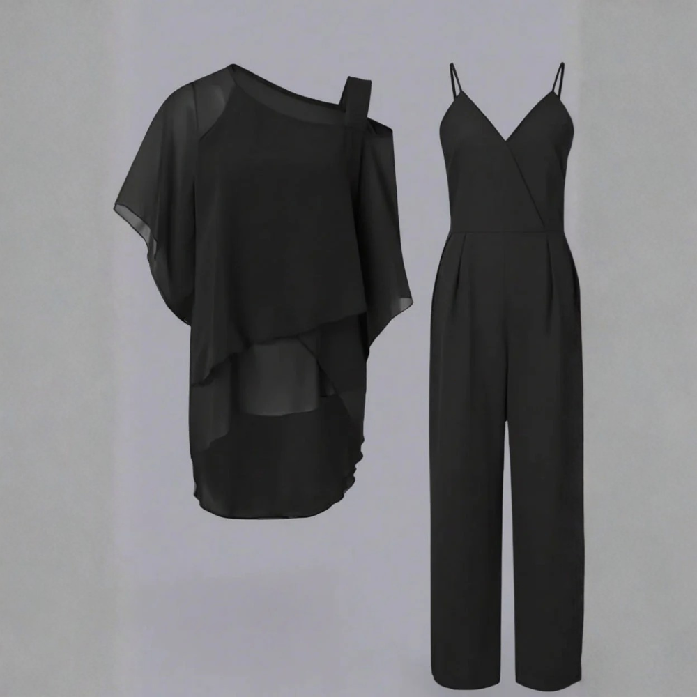 Elegant Chiffon Two Piece Set
