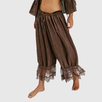 Lace Patchwork Cropped Summer Pants