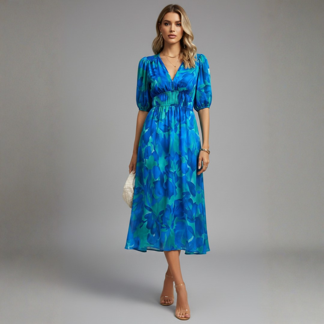 Romantic Floral Midi Dress