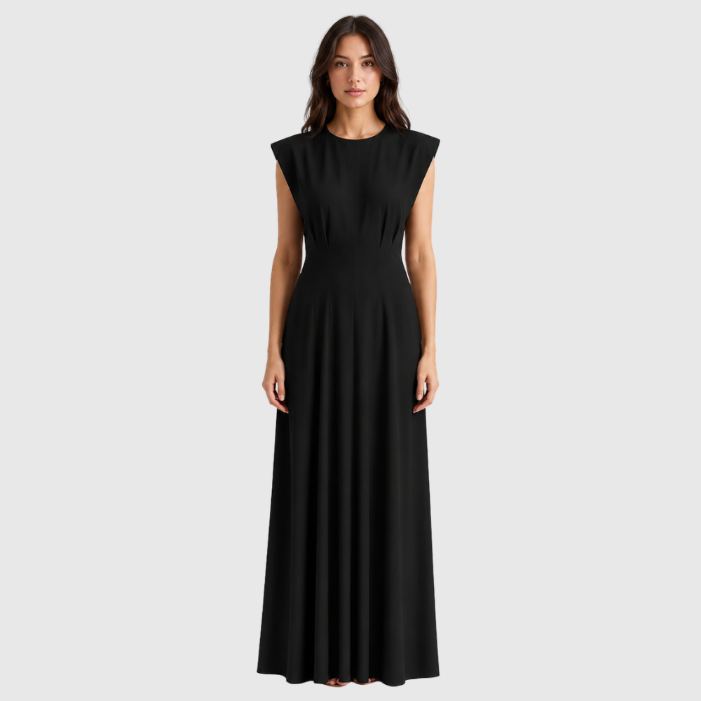 Elegant Flowing Pleated Midi Dress