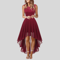 Elegant Lace High Low Dress