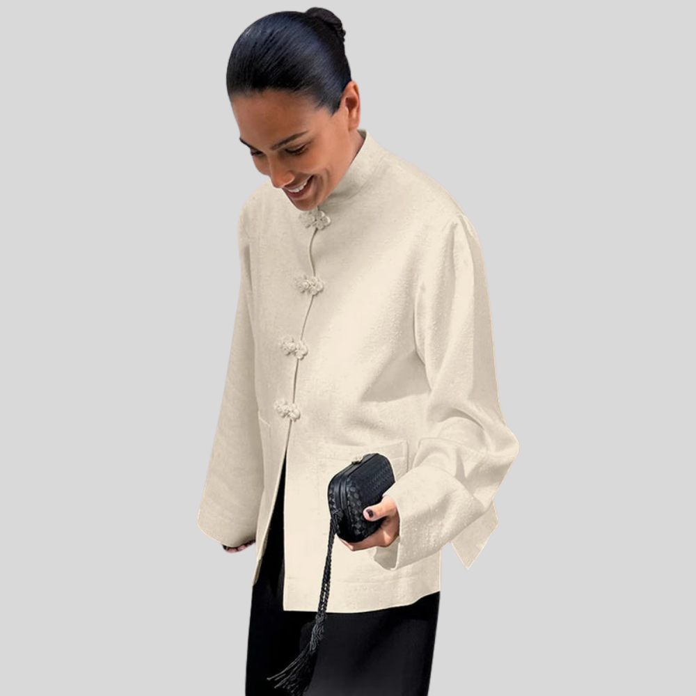 Vintage Stand Collar Blouse