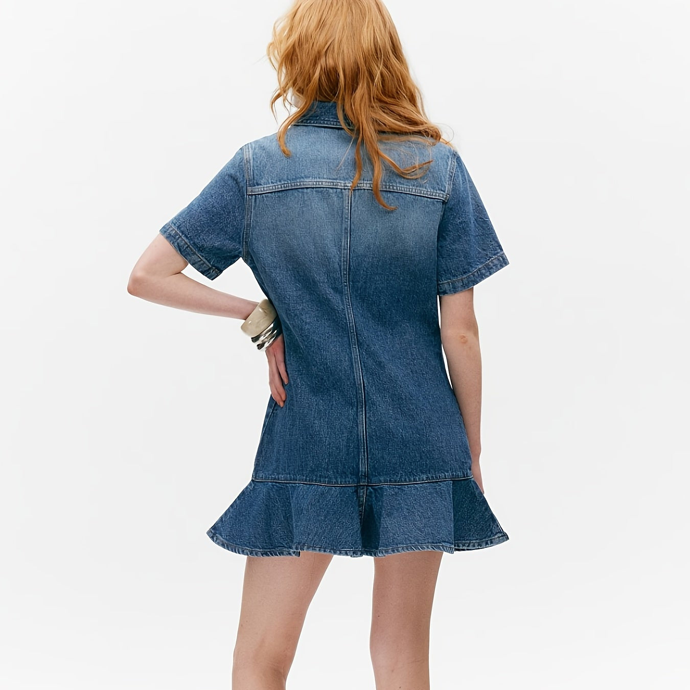 Elegant Denim Commuter Dress