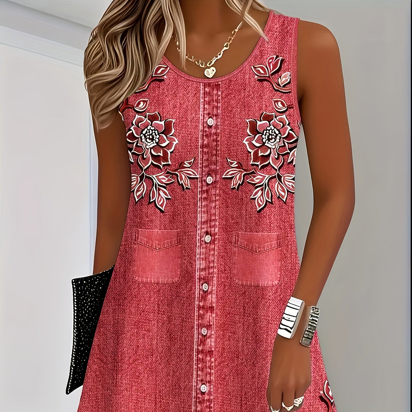 Relaxed Denim Midi Dress