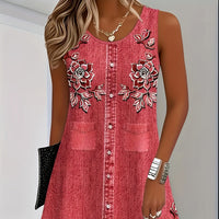 Relaxed Denim Midi Dress