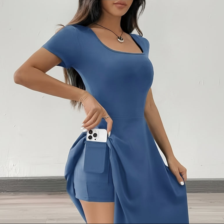 Contemporary Bodycon Dress with Sharp Cut