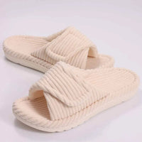 Adjustable Open Toe House Slippers