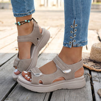 Elegant Microfiber Platform Sandals