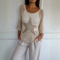 Crochet Star Knit Top