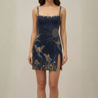 Celestial Embellished Sleeveless Mini Dress