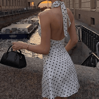 Halter Polka Dot Mini Dress