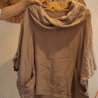 Relaxed Solid Batwing Top