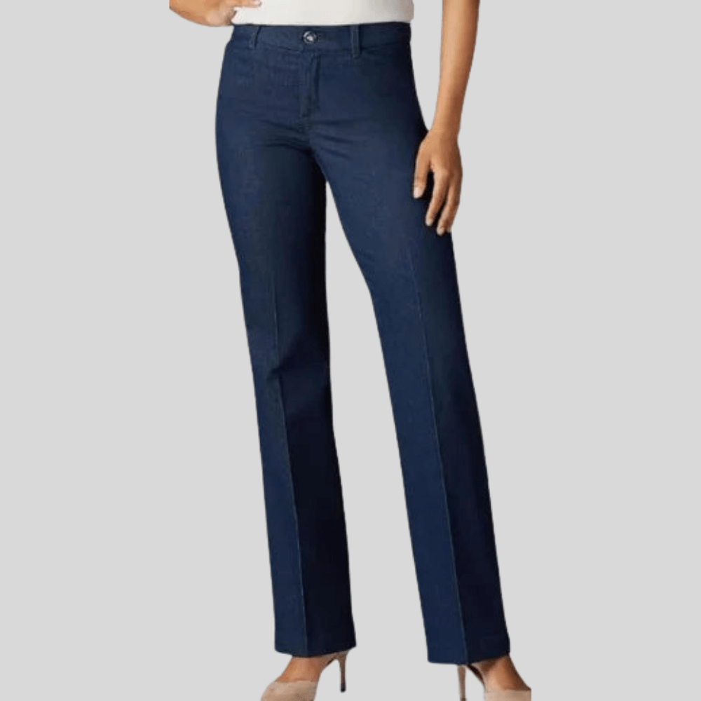 Polished Straight Leg Stretch Trousers
