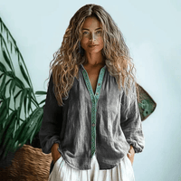 Boho Linen Long Sleeve Shirt