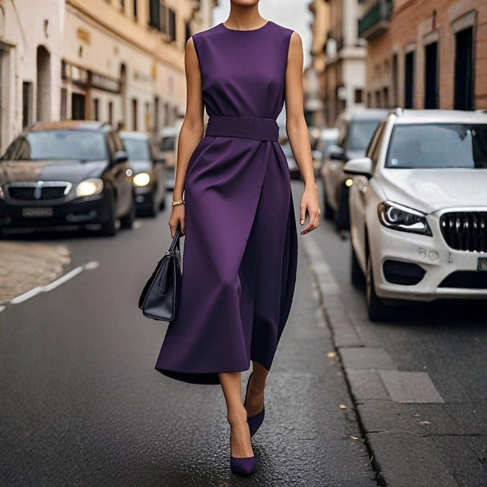 Elegant Midi Dress Women's