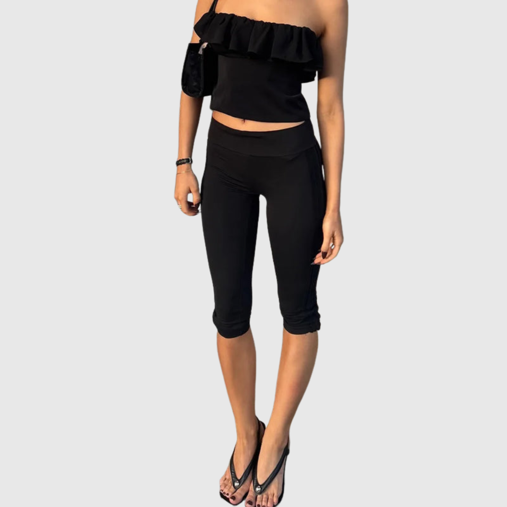 Split Hem Cropped Summer Pants