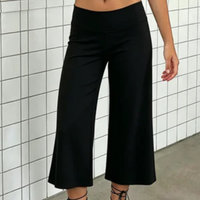 Low Waist Cropped Wide Leg Pants