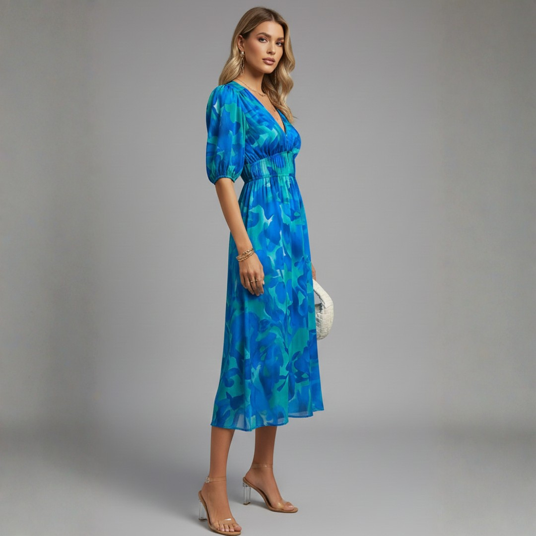 Romantic Floral Midi Dress