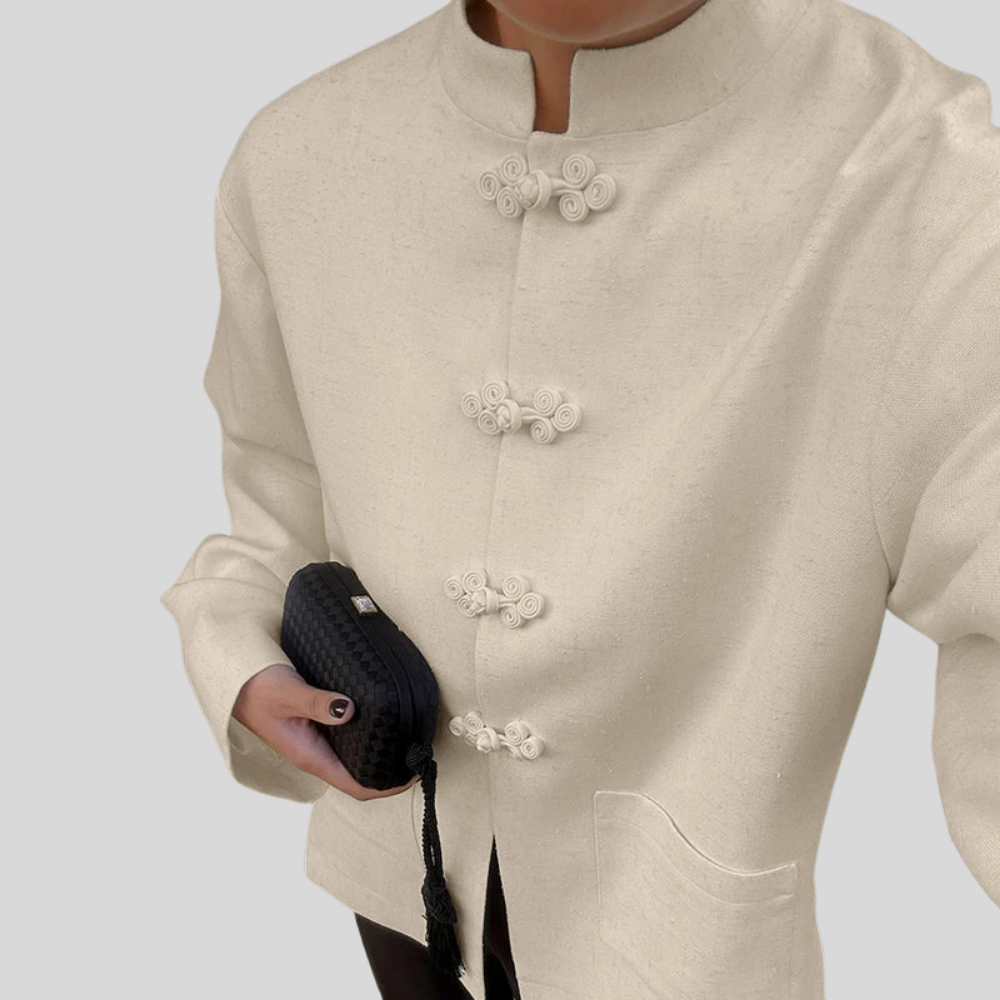 Vintage Stand Collar Blouse