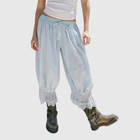 Lace Patchwork Cropped Summer Pants