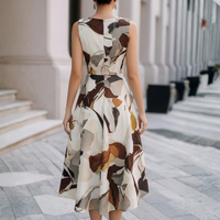 Artful Floral Midi Dress