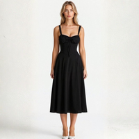 Elegant Corset Midi Dress