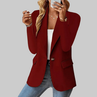 Sleek Single Button Office Blazer