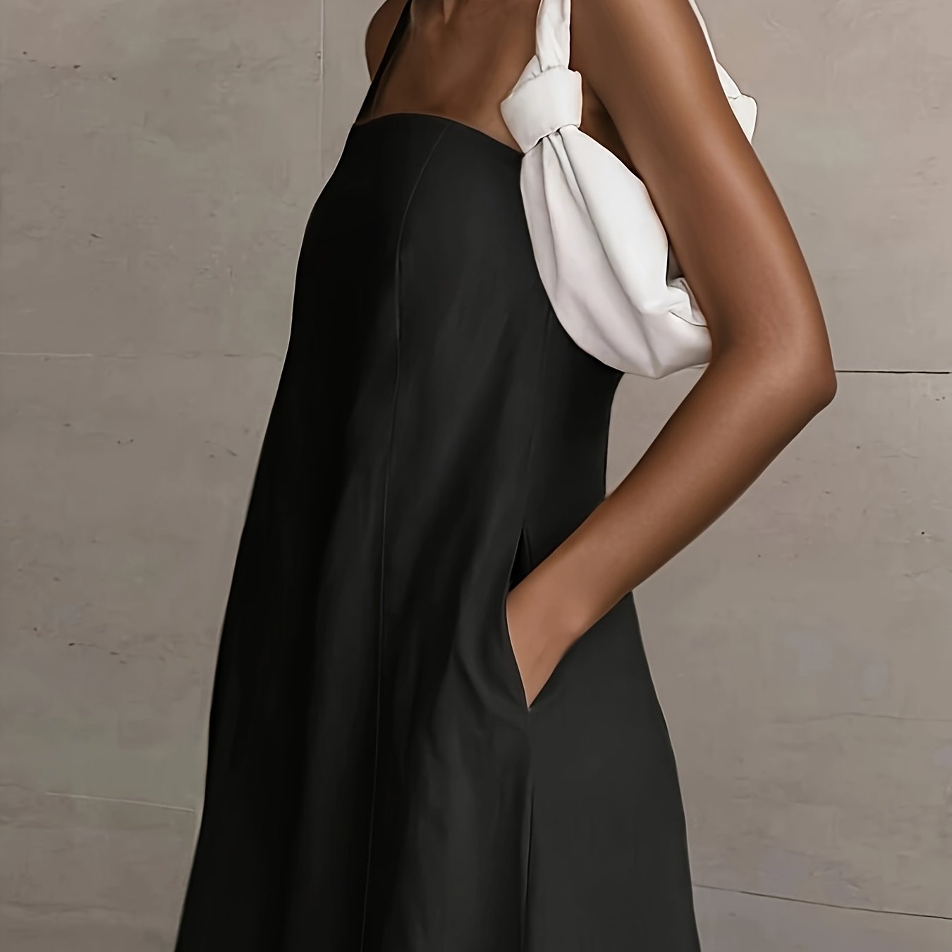Elegant Linen Strapless Dress