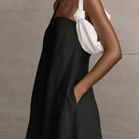 Elegant Linen Strapless Dress