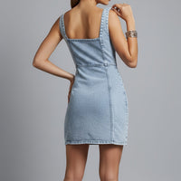 Elegant Denim Mini Dress