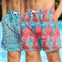 Tropical Board Shorts for Men Drawstring Lightweight Swimwear
