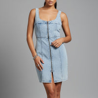 Elegant Denim Mini Dress