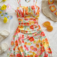 Elegant Floral Halter Dress