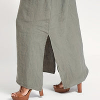 Relaxed Linen Spaghetti Dress