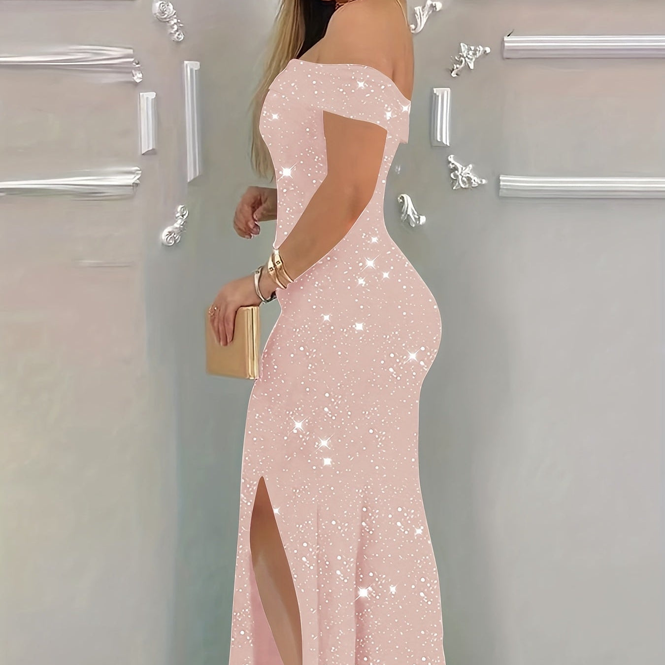 Elegant Shimmer Vneck Top