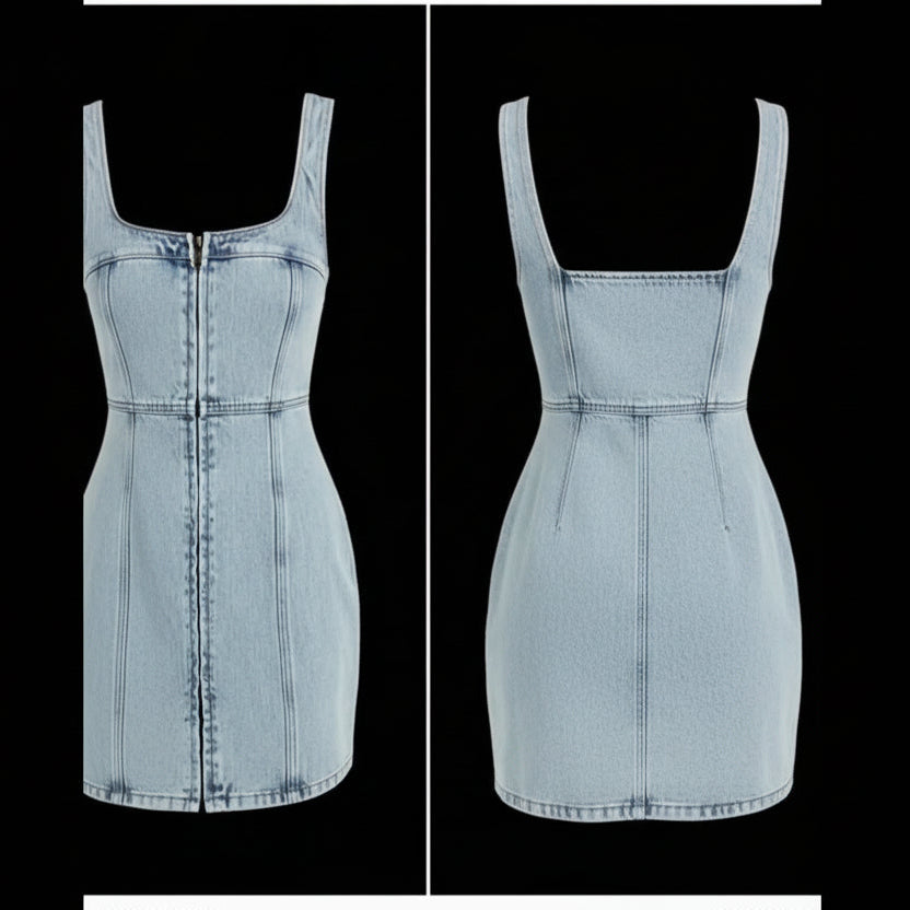 Elegant Denim Mini Dress