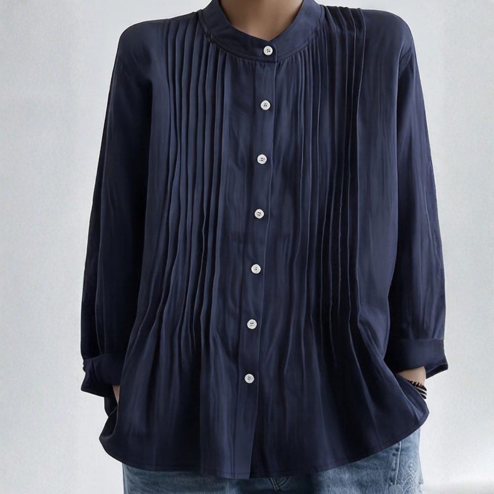 Relaxed Pleated Blouse Women's