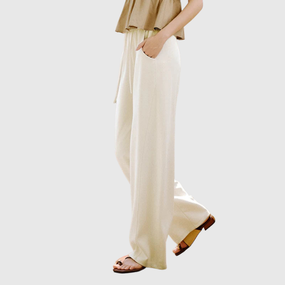 Relaxed Wide Leg Cropped Summer Pants