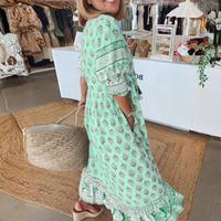 Relaxed Printed Midi Dress Womens