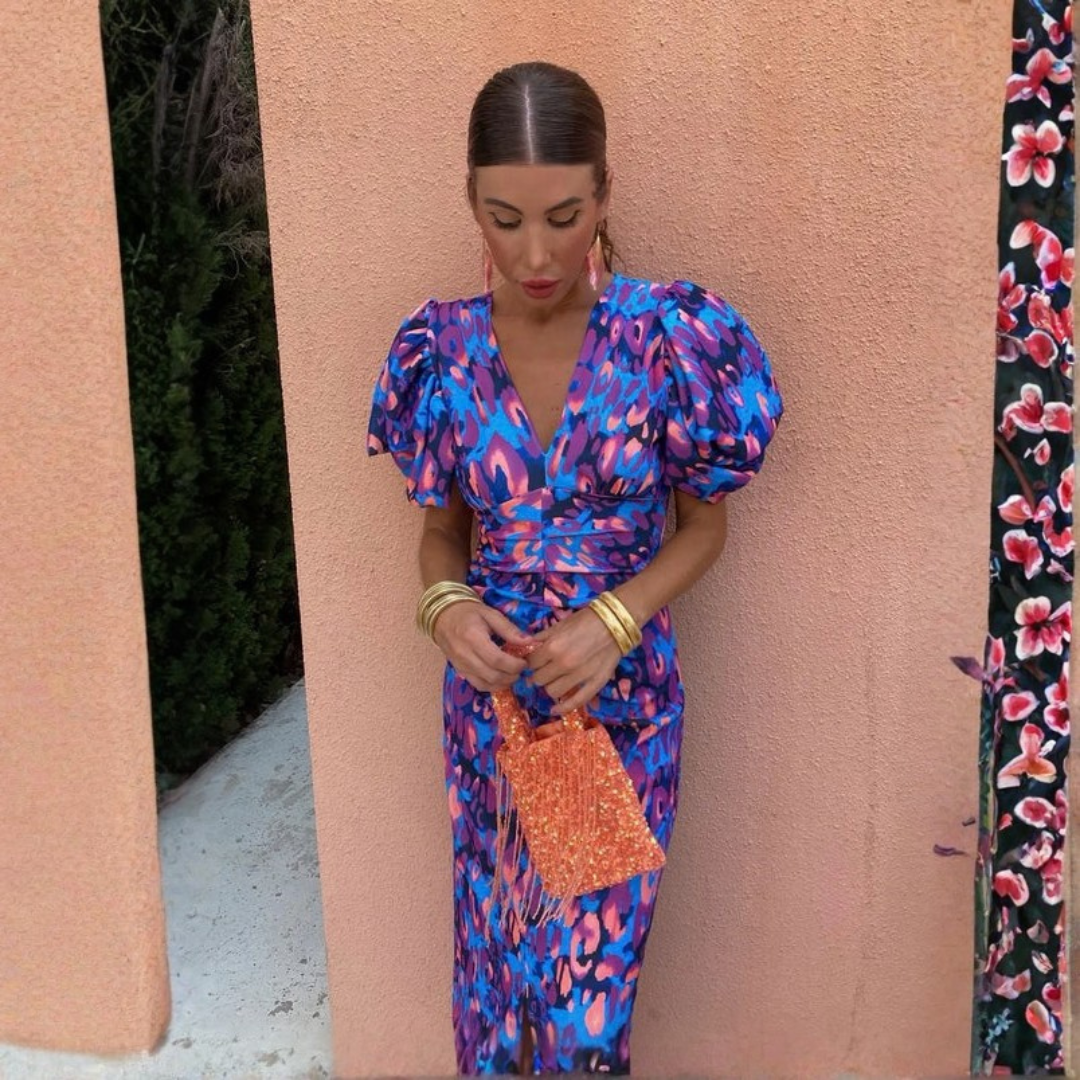Elegant Floral Midi Dress