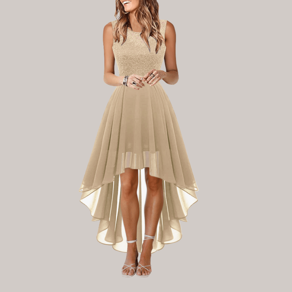 Elegant Lace High Low Dress