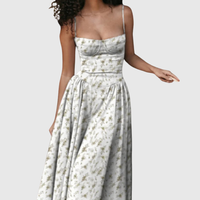 Sleeveless Pleated Midi Dress